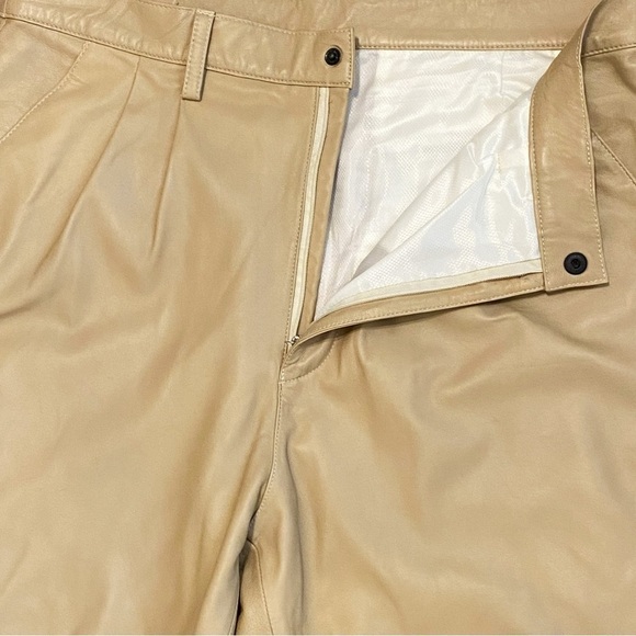 Missani Le Collezioni NWT Leather Pants Size 36 - Picture 4 of 15